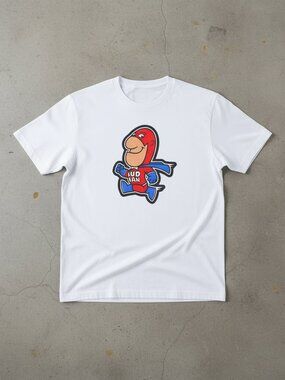 Funny Superhero Graphic T-Shirt | Cartoon Hero Parody Tee | Cute Comic Style